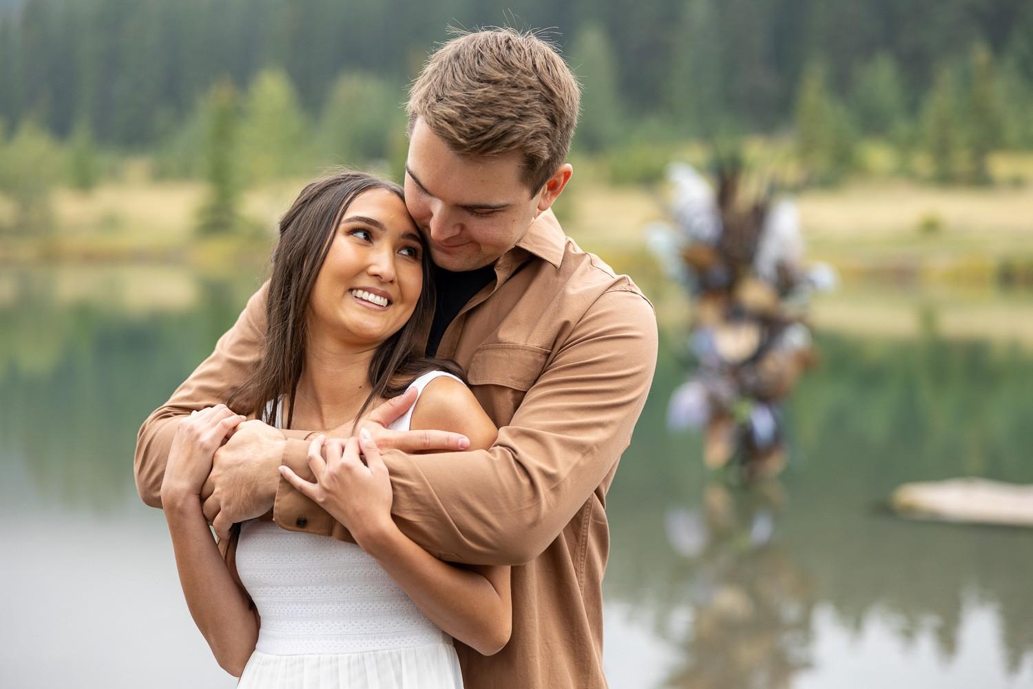 Tyler & Jace - Engagement Session Sneak Peek - Quarry Lake, Canmore, Alberta