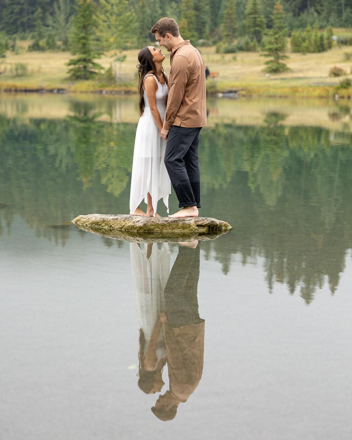 Tyler & Jace - Engagement Session Sneak Peek - Quarry Lake, Canmore, Alberta